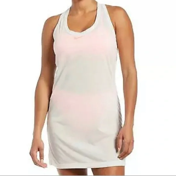 Nike WHITE Confetti Cover-up Racerback Dress S cottage chic boho mini dress - Picture 1 of 3